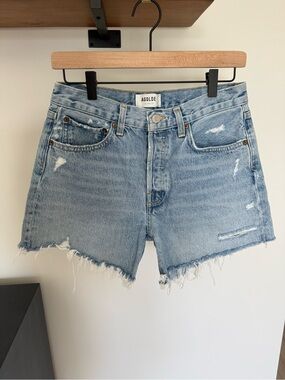Agolde Parker Long denim shorts